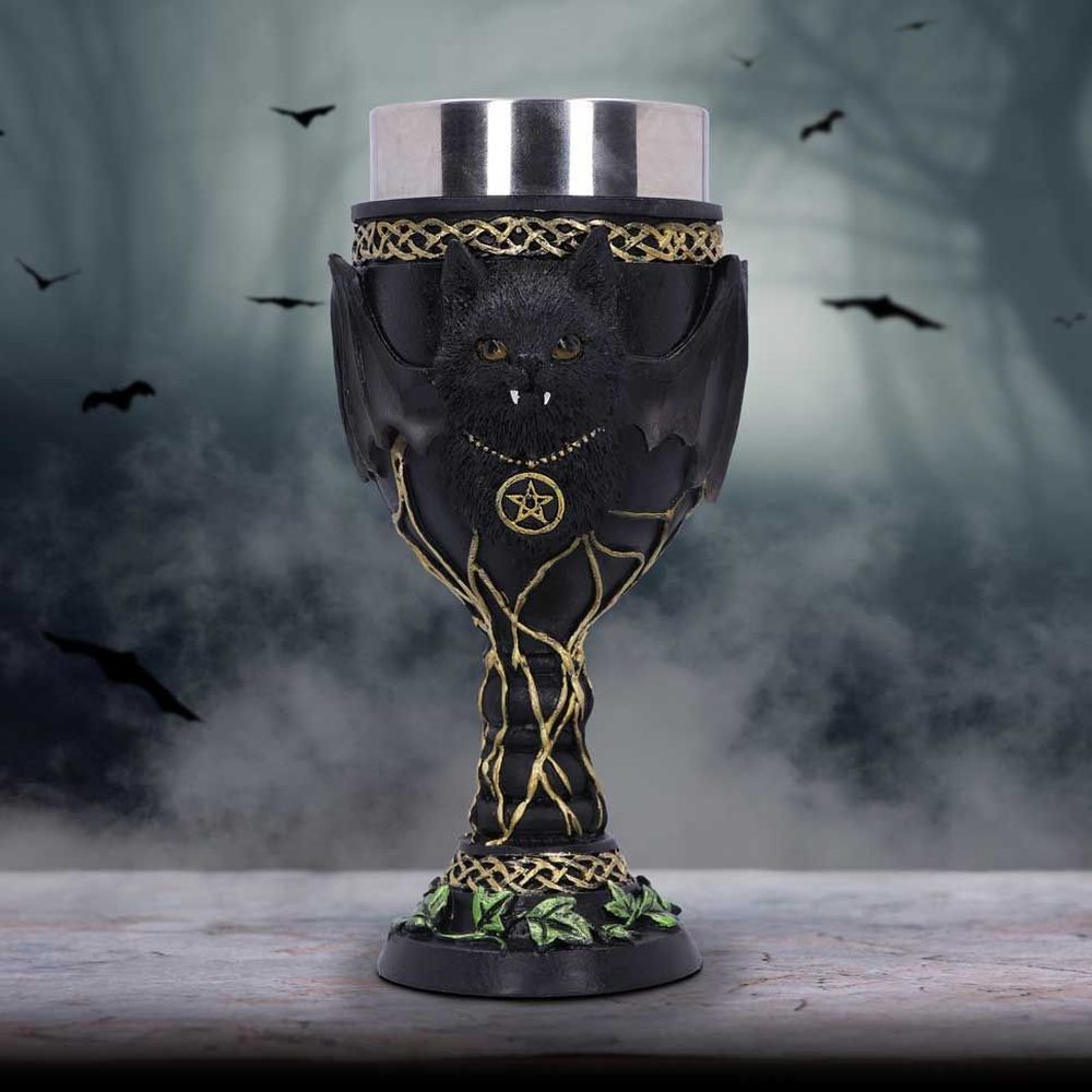 Nemesis Now - Feline Fang Goblet 17.3cm Kelch - Mehrfarben